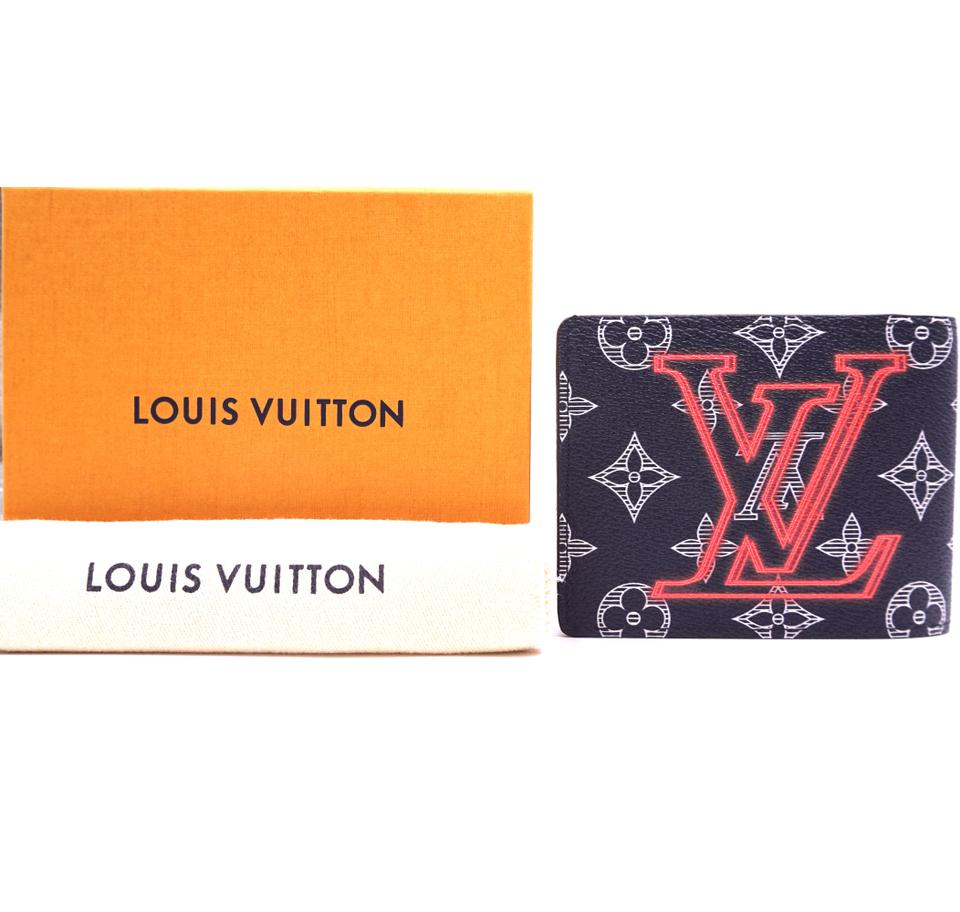 Genuine LOUIS VUITTON Monogram Trifold Card Case Wallet USA Rare