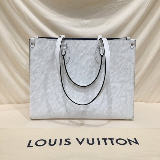 Louis Vuitton White Epi Leather Onthego MM Tote Bag Sku# 71893
