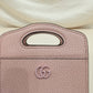 Gucci GG Pink Top Handle Bifold Chain Enamel Wallet Sku# 71982