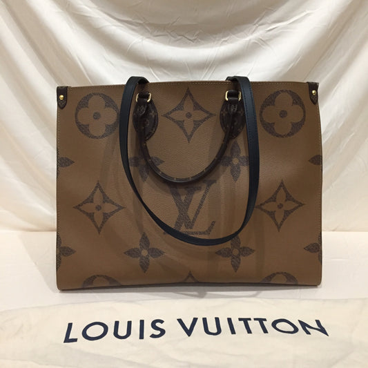Louis Vuitton Reverse Monogram Coated Canvas Onthego GM Tote Sku# 72108