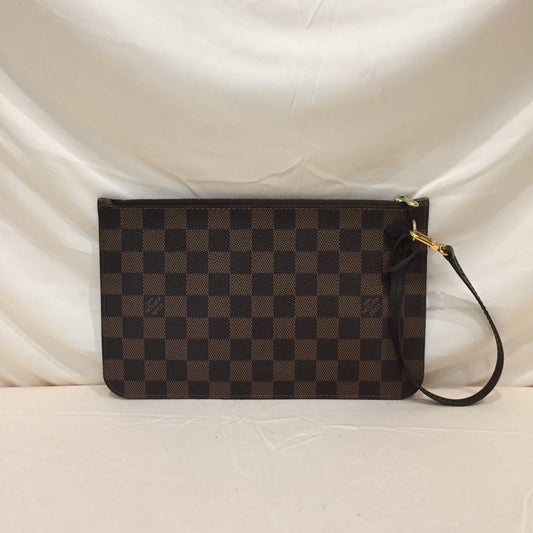 Louis Vuitton Damier Caoted Canvas Neverfull Pochette Clutch Sku# 72229
