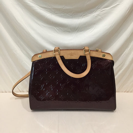 Louis Vuitton Burgundy Vernis Leather Brea GM Top Handle Shoulder Bag Sku# 72441