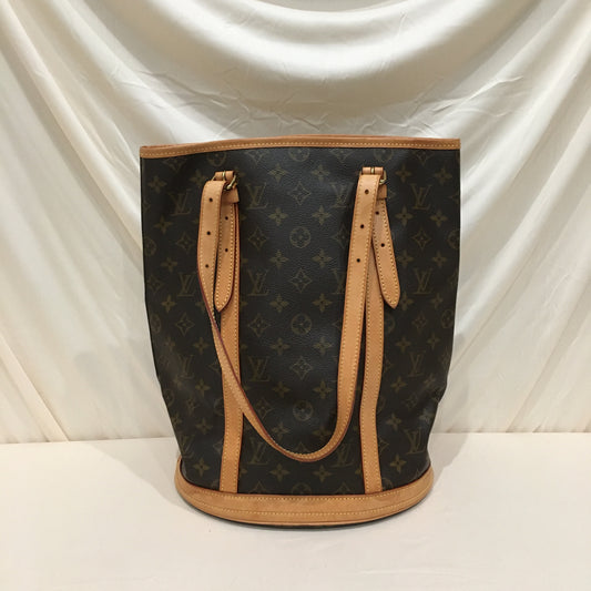 Louis Vuitton Monogram Coated Canvas Bucket GM Shoulder Bag Sku# 73589