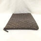 Chanel Brown Matt Metallic Zippy Clutch Sku# 81396