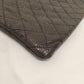 Chanel Brown Matt Metallic Zippy Clutch Sku# 81396