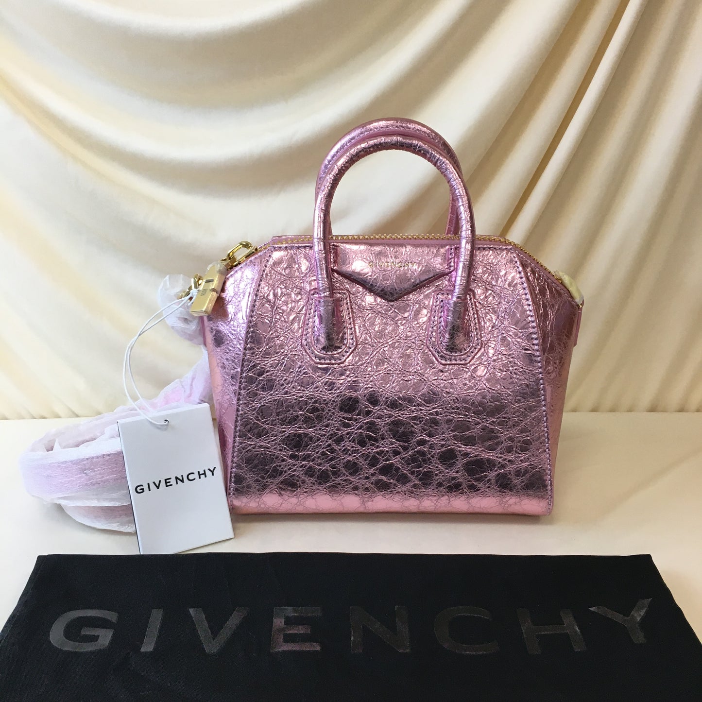 Givenchy Pink Mini Antigona 2ways Tote Sku# 68630