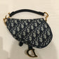 Dior Navy Canvas Saddle Handbag Sku# 73720