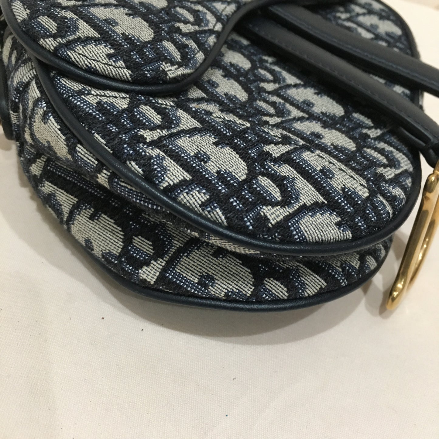 Dior Navy Canvas Saddle Handbag Sku# 73720