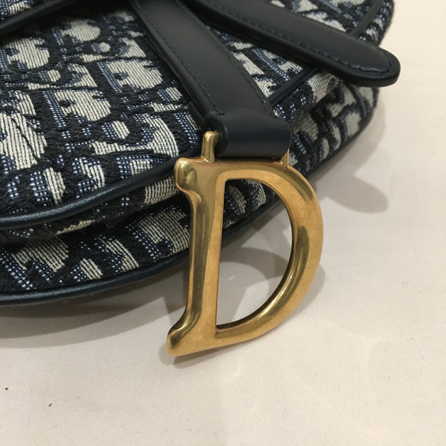 Dior Navy Canvas Saddle Handbag Sku# 73720