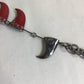 Dior Red Silver Shark Tooth Galliano Necklace Sku# 61015