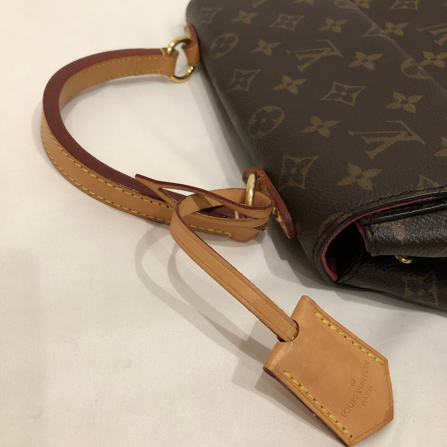 Louis Vuitton Brown Leather Monogram Cluny BB 2-ways Crossbody Bag Sku# 82305