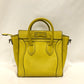 Celine Yellow Calfskin Leather Nano Luggage Crossbody Bag Sku# 81990