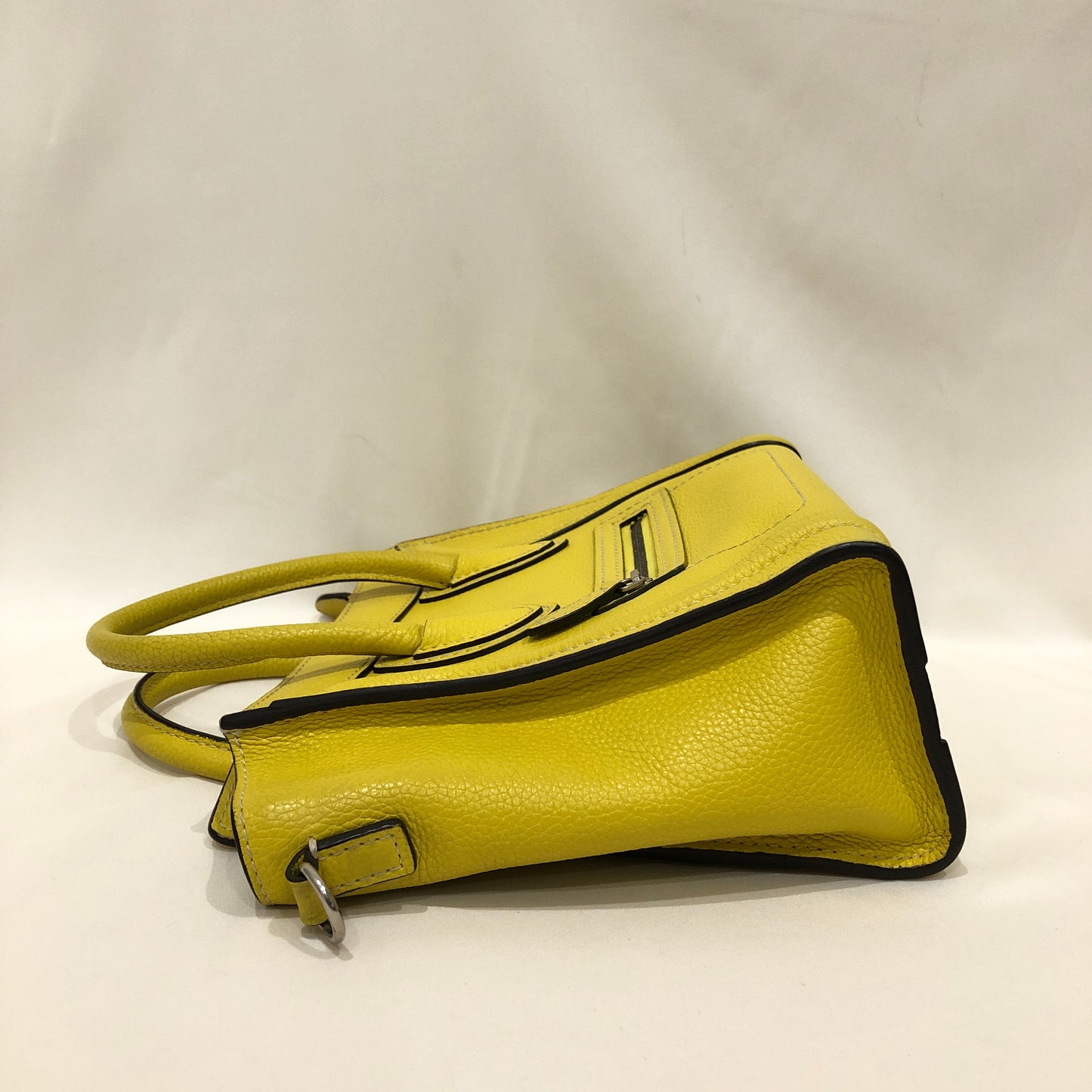 Celine Yellow Calfskin Leather Nano Luggage Crossbody Bag Sku# 81990