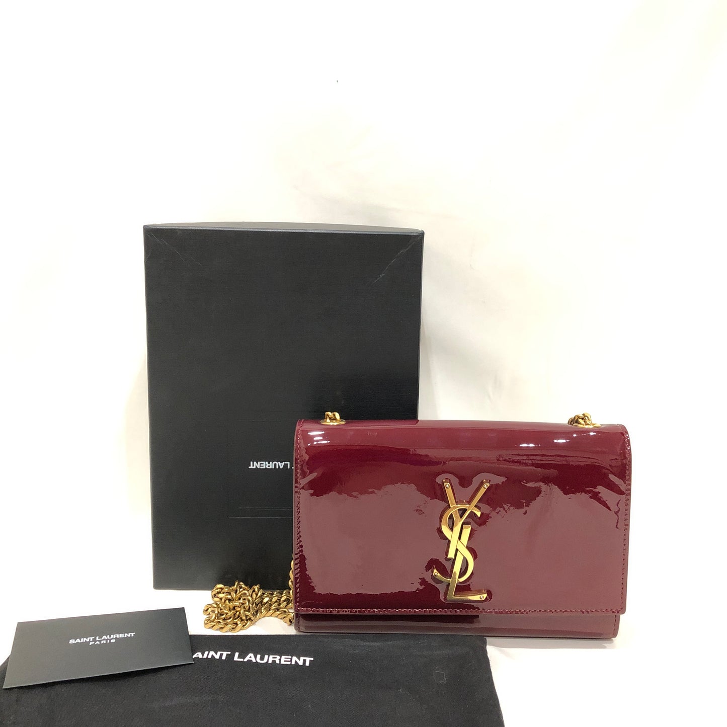 Saint Laurent Red Patent Leather Small Kate Shoulder Bag Sku# 82307