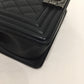 Chanel Black Quilted Lambskin Leboy Flap Shoulder Bag Sku# 80969