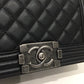 Chanel Black Quilted Lambskin Leboy Flap Shoulder Bag Sku# 80969