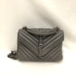 Saint Laurent Grey Leather Medium College 2-ways Bag Sku# 81721