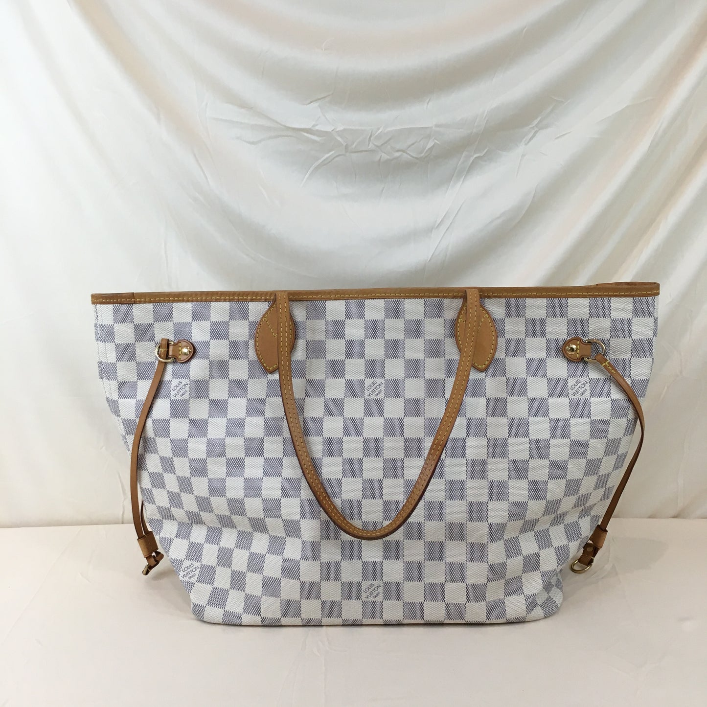 Louis Vuitton Azur Coated Canvas Neverfull MM Shoulder Bag Sku# 69631