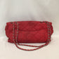 Chanel Red Python Leather Quilted Chain Shoulder Bag Sku# 80999