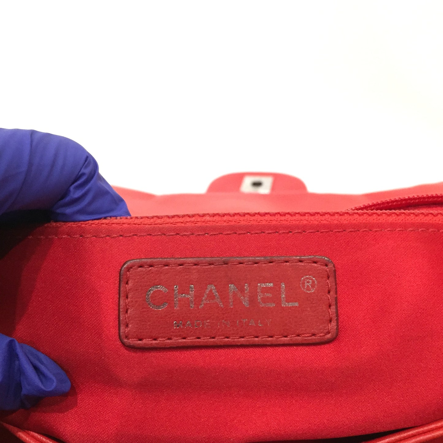 Chanel Red Python Leather Quilted Chain Shoulder Bag Sku# 80999