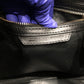 Celine Blue Black Python Leather and Suede Nano Luggage Tote Sku# 82771