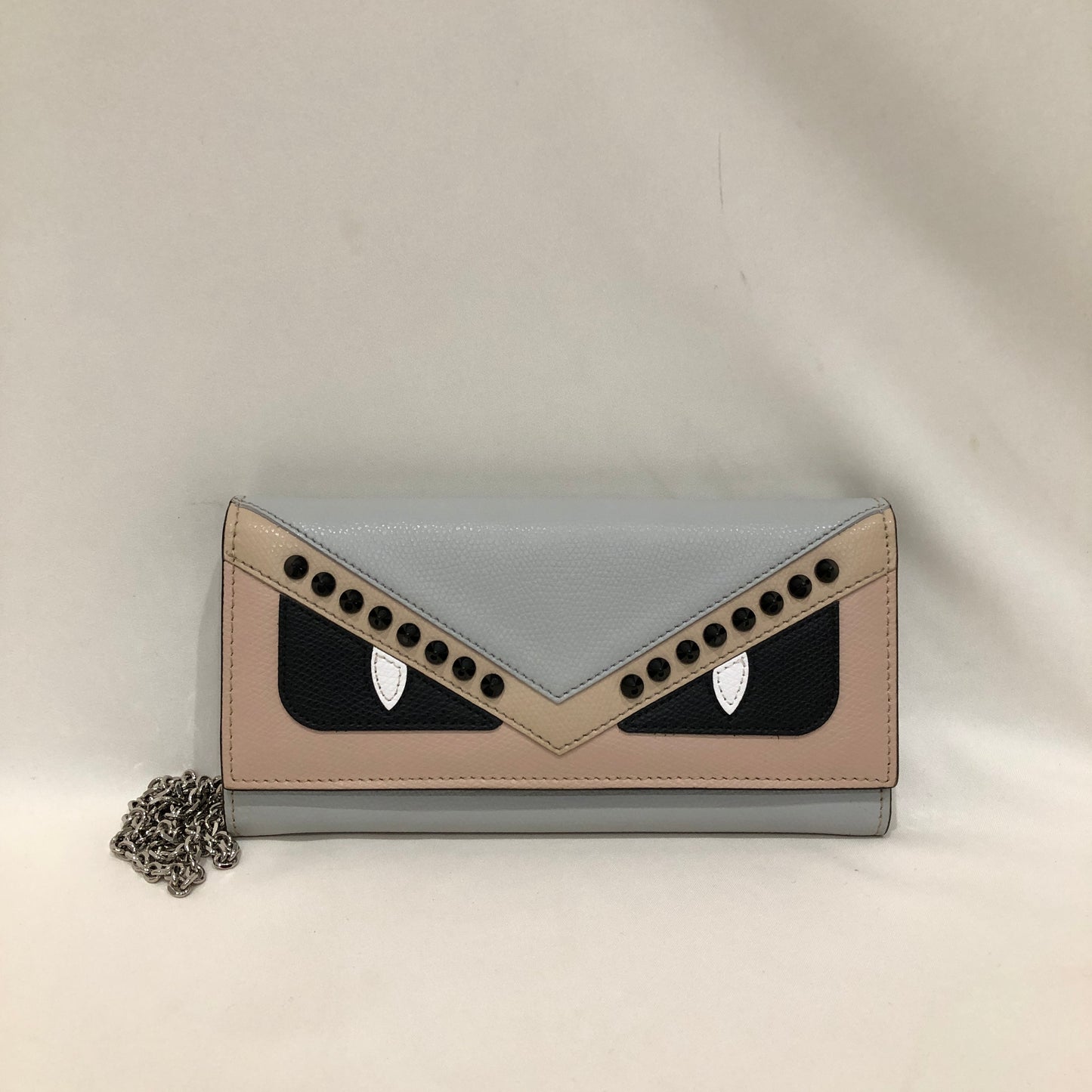 Fendi Stud Monster Continental Wallet on Chain Crossbody Bag Sku# 82767