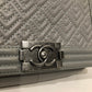 Chanel Grey Medium Boy Flap Shoulder Bag Sku# 82800