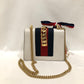 Gucci White Leather Small Sylvie Shoulder Bag Sku# 82794