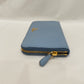 Prada Light Blue Leather Zip Around Long Wallet Sku# 79913