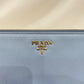 Prada Light Blue Leather Zip Around Long Wallet Sku# 79913