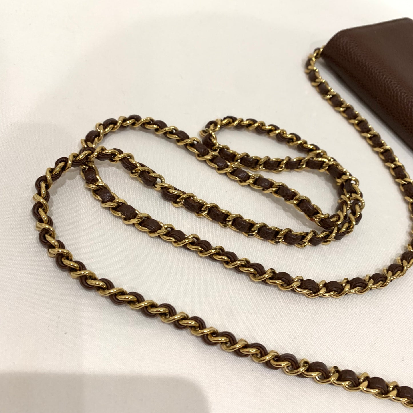 Chanel Brown Caviar Timeless Wallet On Chain Sku# 81363