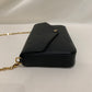 Louis Vuitton Black Monogram Empreinte Felicie With Insert Card Holder & Zippy Pouch  Sku# 81357