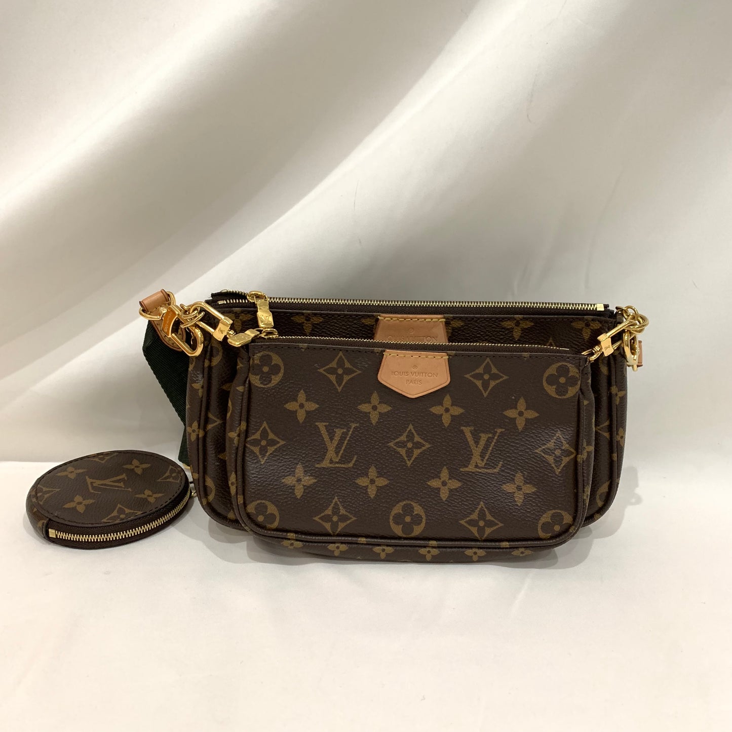 Louis Vuitton Khaki Monogram Multi Pochette Accessories Full Set Sku# 81360