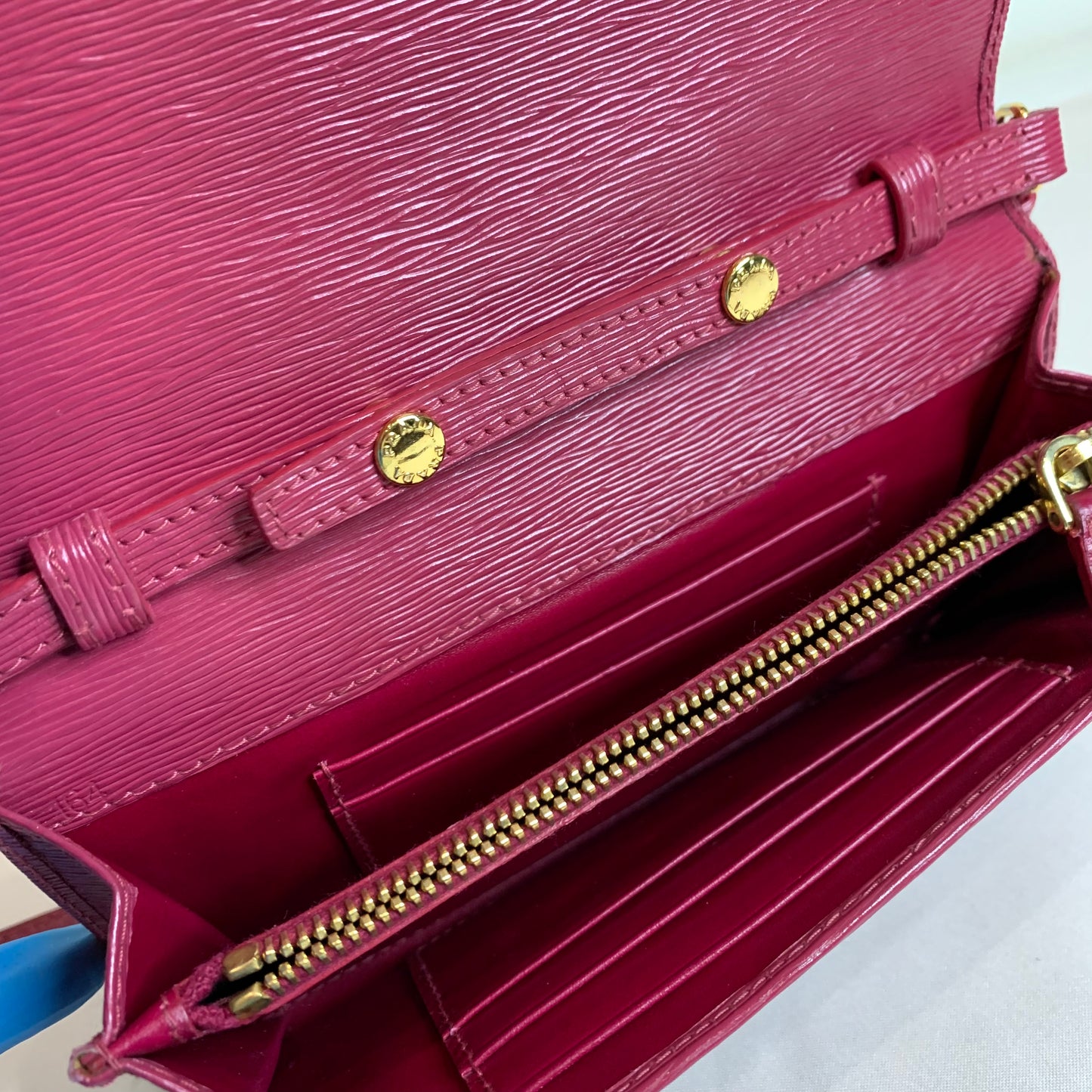 Prada Pink Leather Wallet On Chain Crossbody Bag Sku# 81169