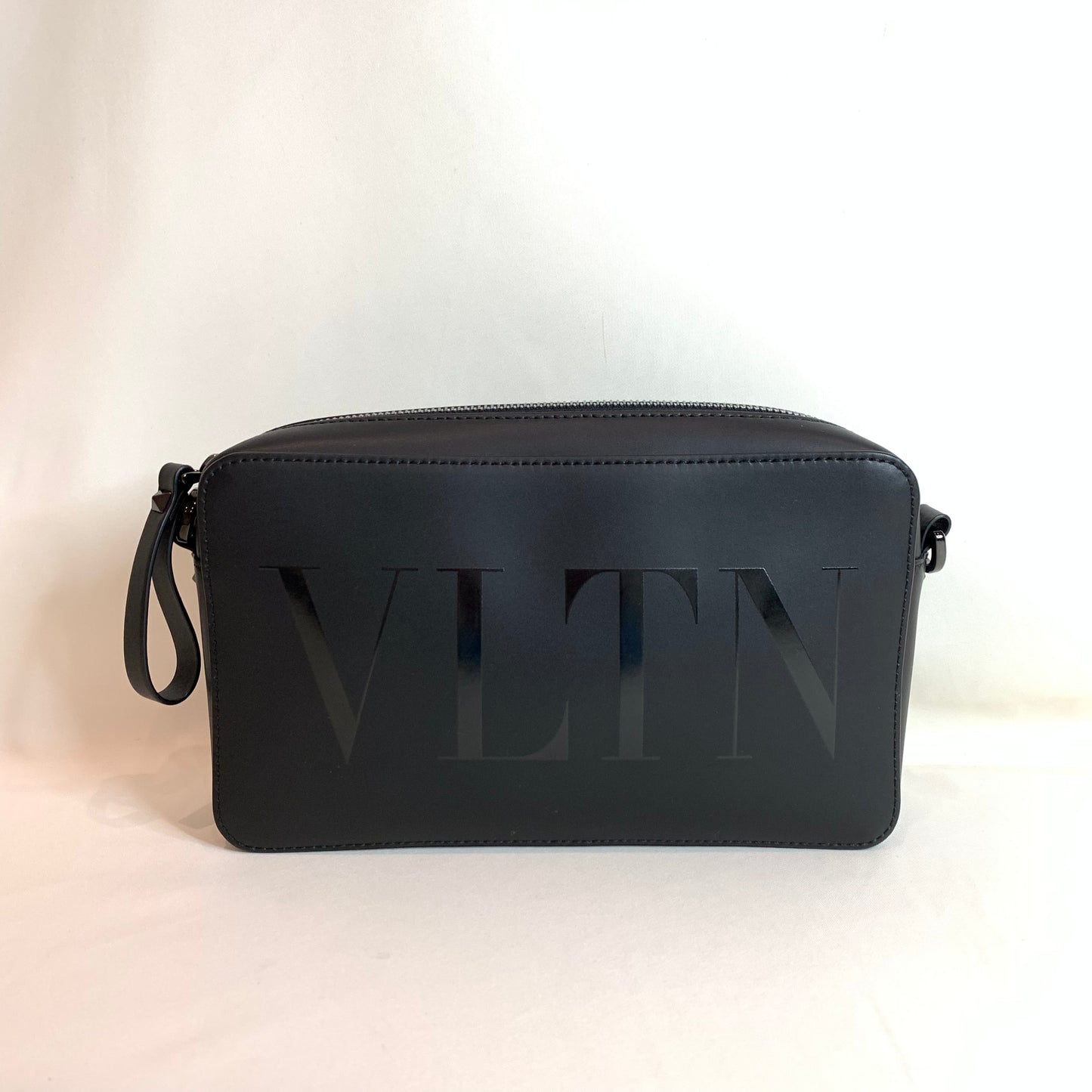 Valentino All Black Garavani VLTN Crossbody Bag Sku# 80989