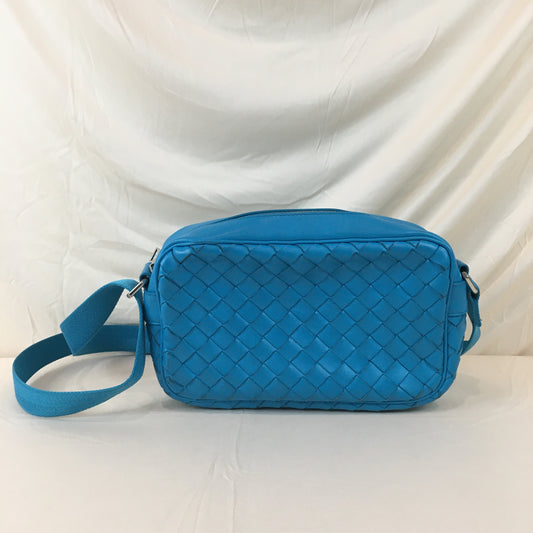 Bottega Veneta Blue Leather Crossbody Bag Sku# 69611