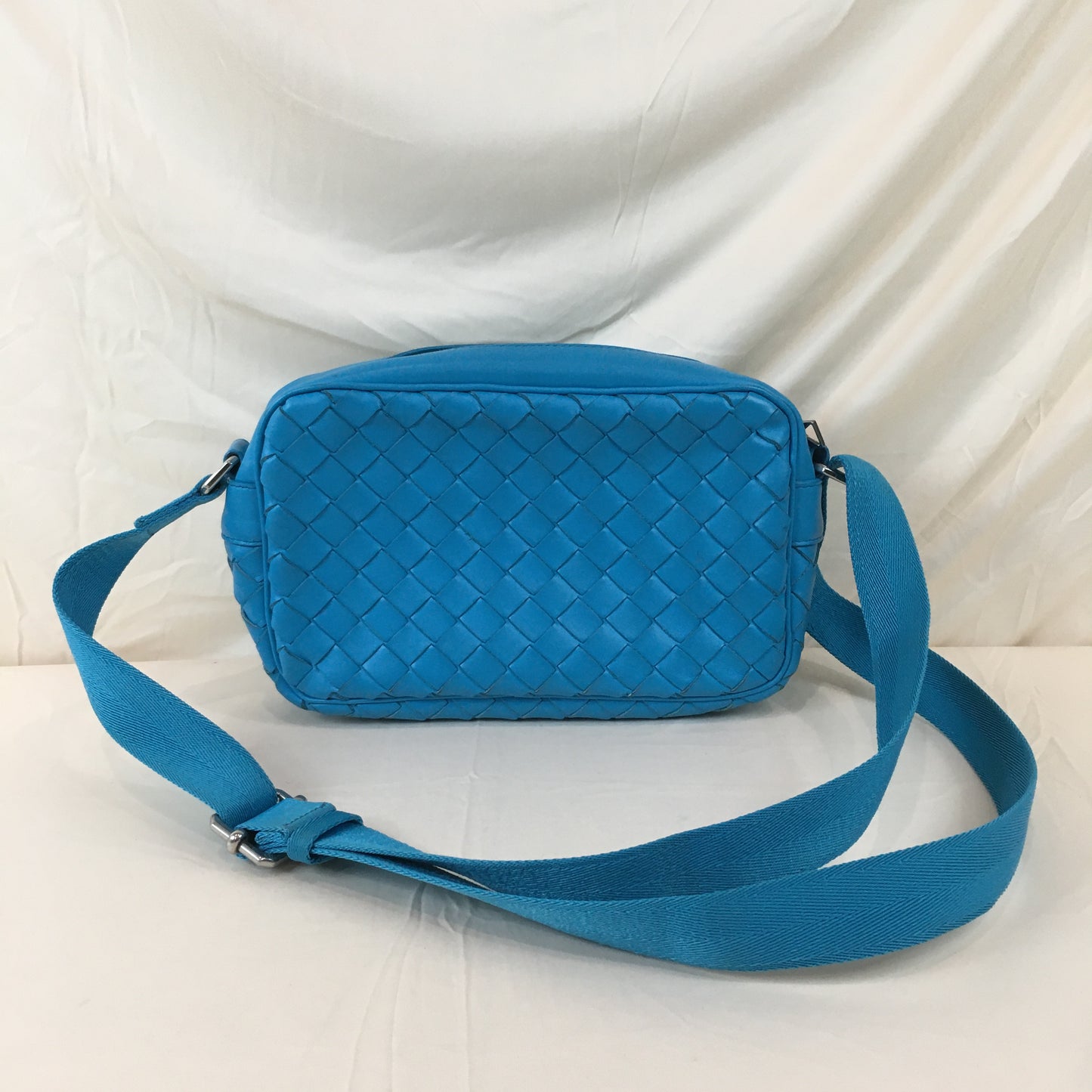 Bottega Veneta Blue Leather Crossbody Bag Sku# 69611