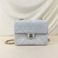 Chanel White Vintage Classic Square Flap Shoulder Bag Sku# 69636