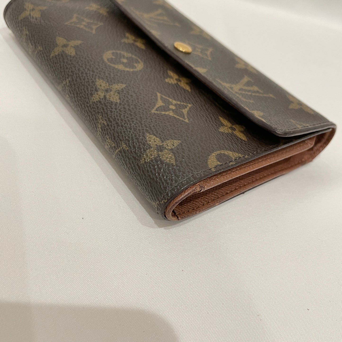 Louis Vuitton Monogram Coated Canvas Trifold Wallet Sku# 80076