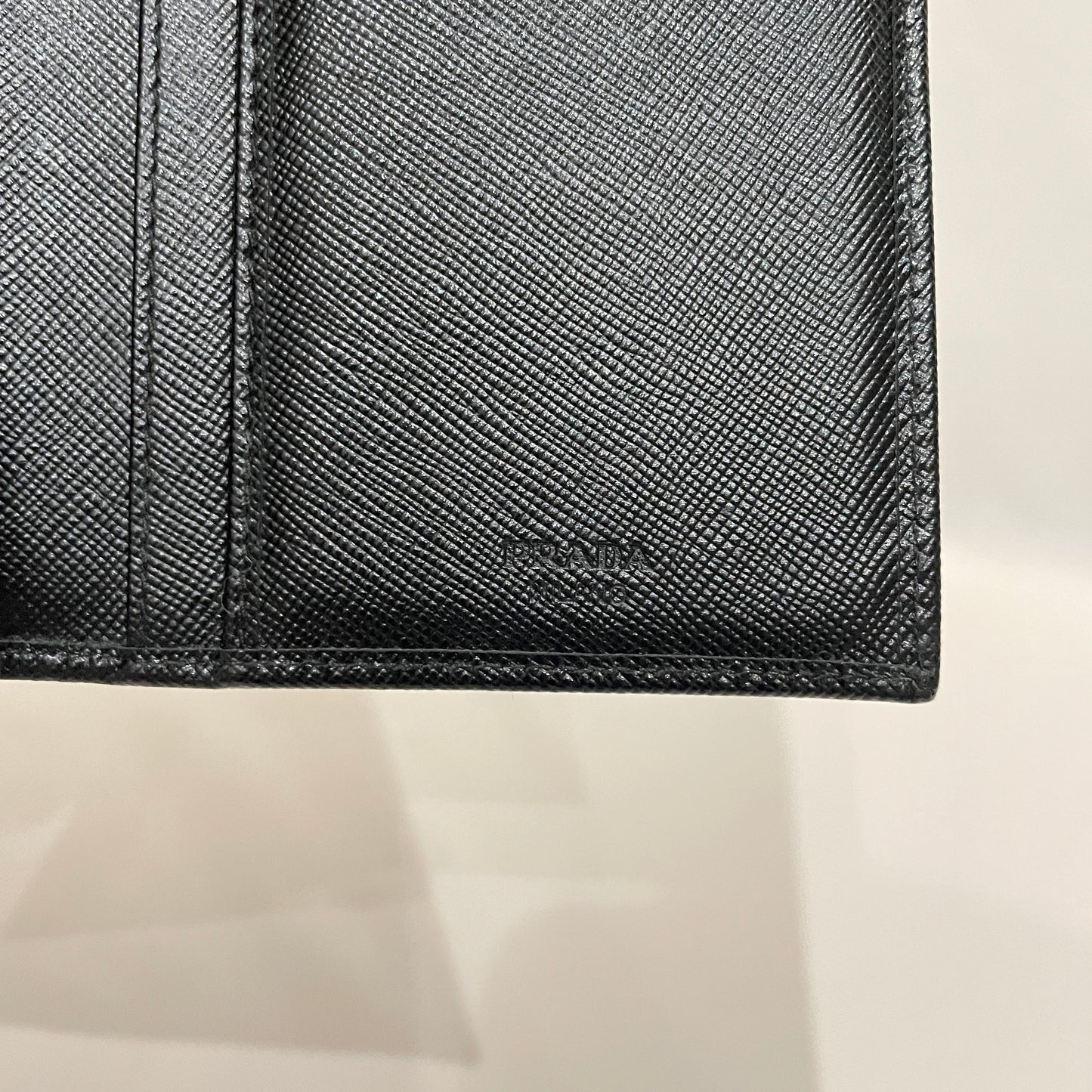 Prada Black Leather Bifold Long Wallet Sku# 80133