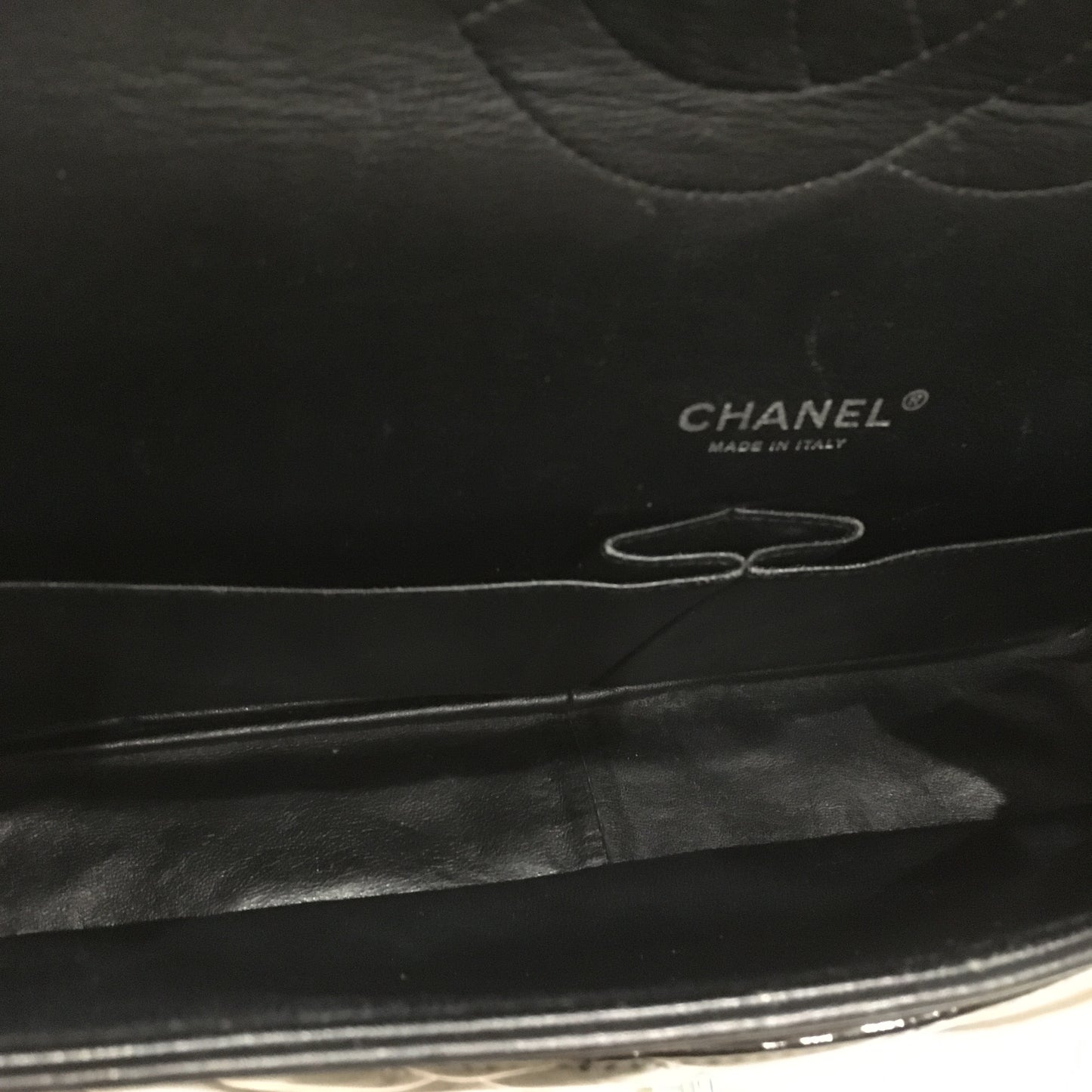 Chanel Black Patent Maxi Double Flap Shoulder Bag Sku# 71709