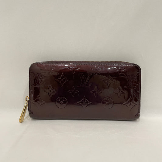 Louis Vuitton Brown Vernis Zip Around Long Wallet Sku# 80188