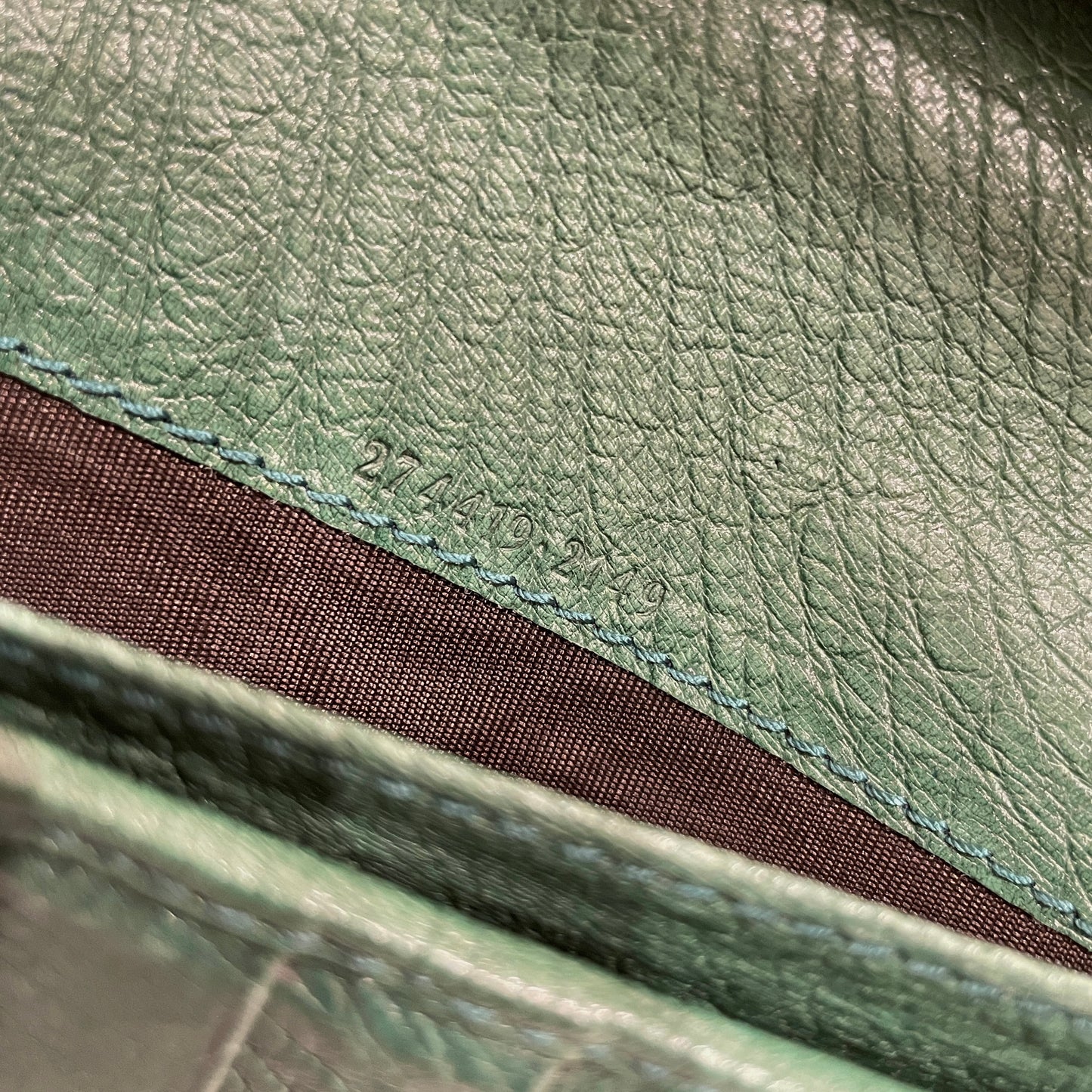 Gucci Green Leather Bifold Long Wallet Sku# 80006