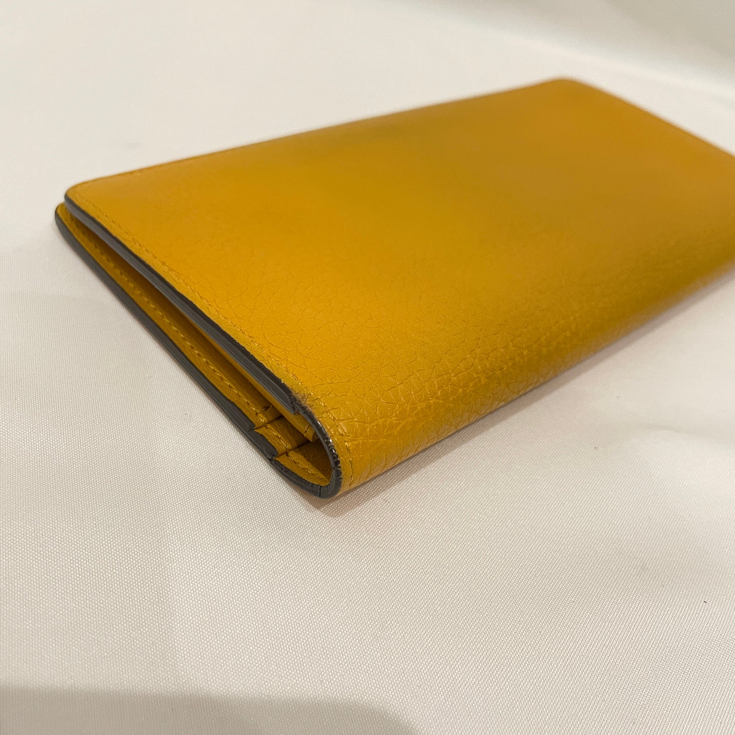 Louis Vuitton Yellow Leather Brazza Bifold Long Wallet Sku# 80178