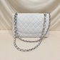 Chanel White Caviar Jumbo Double Flap Shoulder Bag Sku# 71570