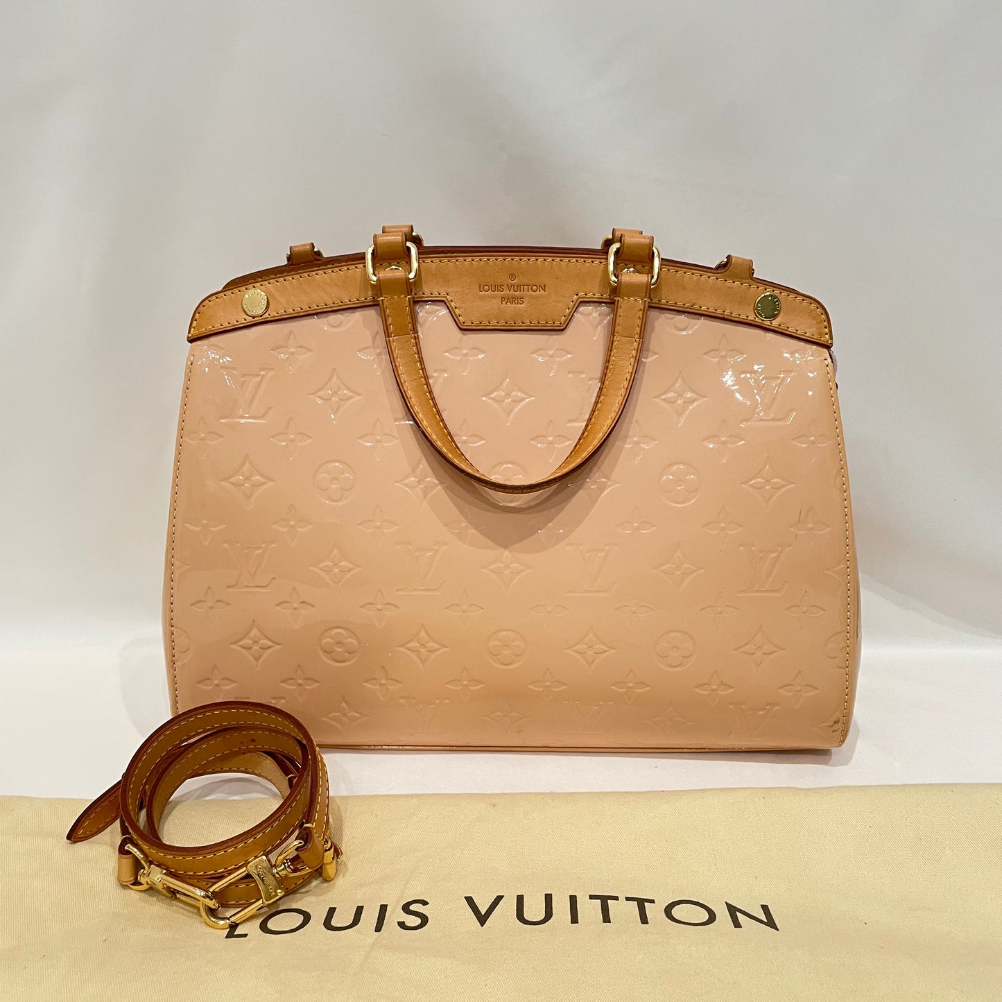 Louis Vuitton Beige Vernis Brea 2-ways Tote Sku# 80223