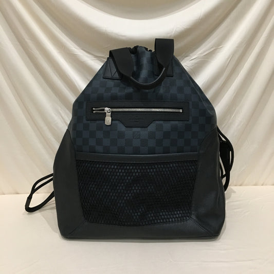Louis Vuitton Blue Damier Ebene Canvas Cobalt Matchpoint Hybrid Backpack Sku# 71353L
