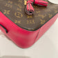 Louis Vuitton Monogram Coated Canvas Pink Leather Saintonge Crossbody Bag Sku# 80273