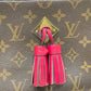 Louis Vuitton Monogram Coated Canvas Pink Leather Saintonge Crossbody Bag Sku# 80273