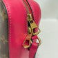 Louis Vuitton Monogram Coated Canvas Pink Leather Saintonge Crossbody Bag Sku# 80273